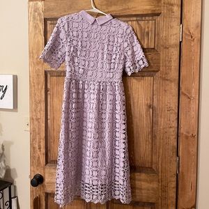 Jessa Kae Lilac Lace Collared dress.